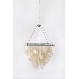 Square Capiz Shell Chandelier