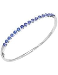 Tanzanite.com 14K White Gold Tanzanite Bangle 2.04 TCW