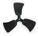 Dayton 2MVX4 Replacement Propeller, 20 In Dia, 3/8 Bore