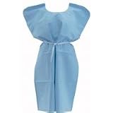 MedLine Disposable Patient Gowns, XRay, 30 x 42, Blue, Case of 50