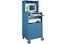 Mobile Computer Cabinet With Riser Blue