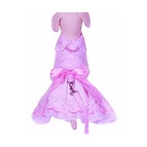 Cha-Cha Couture Hollywood Doggy Harness Pink Dress with Leash