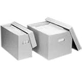 Adorama Archival Bulk Storage Box for Scrapbooking Mementoes, Blue & Gray, 15