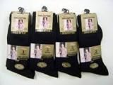 12 Pairs Mens 100% Cotton Black Socks Uk size 6 - 11 [Toy]