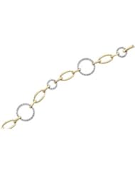 14Ky_14Kw Diamond Bracelet 14K Yellow/White Gold 1/2 Cttw