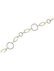 14K Yellow Gold /White Gold 1/2 Ct Tw 14Ky_14Kw Diamond Bracelet