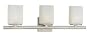 Eurofase 19419-022 Dolante 3-Light Bath Bar, Satin Nickel/Opal White