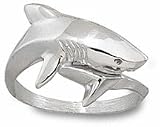 Shark Ladies' Ring Size 6 1/2 - Sterling Silver Jewelry