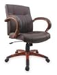 Dakota Designs 2UMV2 Mnger Leather Chair, 37 In H, Oxblood