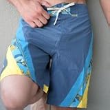 Review WAX  / Wax Crest Board Short / Swimwear for Men - Sea
