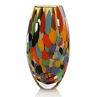 Murano handblown vase, 'Carnival Confetti'