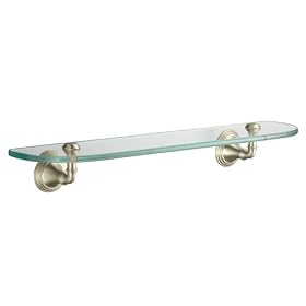 KOHLER K-10563-BN Devonshire Glass Shelf, Vibrant Brushed Nickel