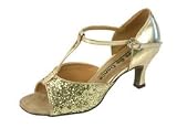 Gogo Dance Shoes - Gold Sparkle 2.5" Heel