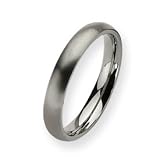 Titanium 4mm Brushed Comfort Fit Wedding Band Ring - Size 5