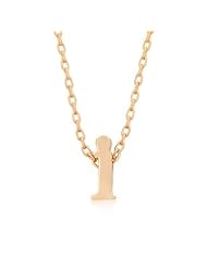 Alexander James Rose Gold Bonded Simple I Initial Pendant with Lobster Clasp set in Rose Goldtone. All pendants come with 18 inch chain with 2 inch extender.