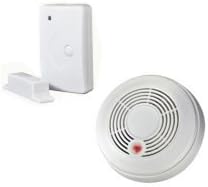 WorKing Compound Smoke CO Detector PA-601 and Wireless magnetic door with Panic button Window Sensor PB-61