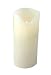 Real Melted Wax Smart Candle 3×7″ Amber Flame includes 2x AA Batteries