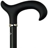 Men Adjustable Soft Touch Derby Cane Black Aluminum -Affordable Gift for your Loved One! Item #DHAR-07606