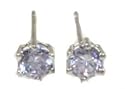 Beautiful 24k White Gold Layered (GL) Round 6mm October Opal Cubic Zirconia Birthstone Earrings - Comes with LIFETIME WARRANTY Comes Gift Boxed