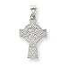 14k White Gold Celtic Cross Pendant