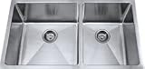 Kraus 33 inches Undermount 60/40 Double Bowl 16 gauge Stainless Steel Kitchen Sink