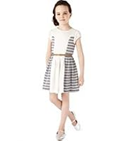 Autograph Striped Dress with Belt