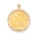 14k 1 oz Mounted Panda Coin Bezel Pendant