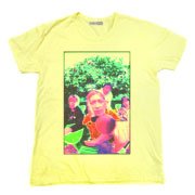 Rock Star Tシャツ キム・ゴードンfromソニック・ユース！グラフィカルに着色された春色フルカラー Ｔシャツ デザイン SY-KIM