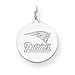 Sterling Silver New England Patriots Medium Disc