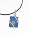 A Venetian Art Blue Murano Glass Sterling Silver Plated Wrap Pendant