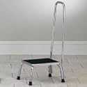 Clinton Standard Step Stool with Hand Rail, Chrome, Each