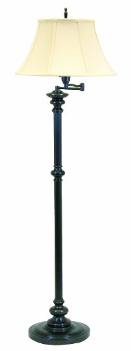 House Of Troy N604-OB Newport Collection Portable 61-Inch Floor Lamp, Oil Rubbed Bronze with Off-White Softback Shade