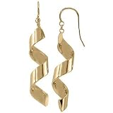 14K Twist Dangle Earrings