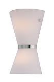 Lite Source LS-16986PS/FRO Wall Sconce Lite, Polished Steel with Frost Glass Shade