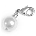 Charms Anh�nger f�r Bettelarmband Perle wei�