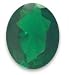 10x8mm Oval Faceted Simulated Green Emerald - Pack of 1