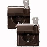 Merten MEG2318-7215 SCHUKO-Steckd.m.Klappd.u.Schriftf.abschl.m.2 gl.n Schl. BRS,StK,DB.AQUADESIGN