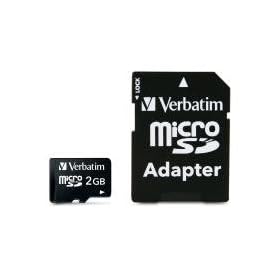 Verbatim microSD 2GB with adapter 43965