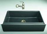 KOHLER K-6546-4U-FD Dickinson Apron-Front, Undercounter Kitchen Sink, Cane Sugar