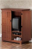 Craftsman Tv Armoire Standard 42"w Dark Oak