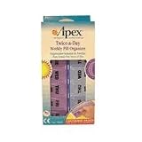 Pill Box Twice-a-day Weekly Organizer - Blue and Yellow
