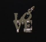Robert Indiana Philadelphia Love Sculpture Sterling Silver Charm