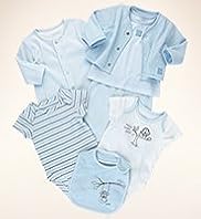 7 Piece Petit Bebe Pure Cotton Assorted Starter Set