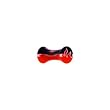 8 Gauge Black Red Acrylic Toxic Flame Saddle Plug