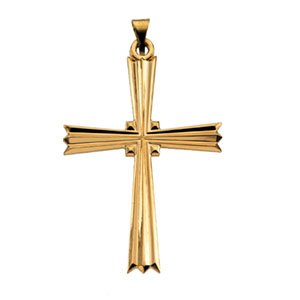 14K Yellow Gold Cross Pendant