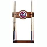 NHL Colorado Avalanche 2 piece Wood and Mirror Wall Cue Rack