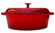 FancyCook Enamel Cast Iron Two Tone Red Oval Dutch Oven 8 Qt. Super Sale!