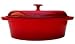 FancyCook Enamel Cast Iron Two Tone Red Oval Dutch Oven 8 Qt.Spring Super Sale!
