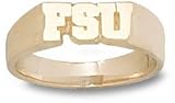 Florida State Seminoles Solid 10K Gold ''FSU'' 3/16'' Ring Size 6 3/4