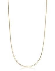 Duragold 14k Yellow Gold Solid 4-Sided Diamond-Cut Snake Chain Necklace (.85mm), 20"
